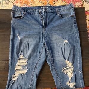 Wild Fable Relaxed Distressed Cropped Jeans